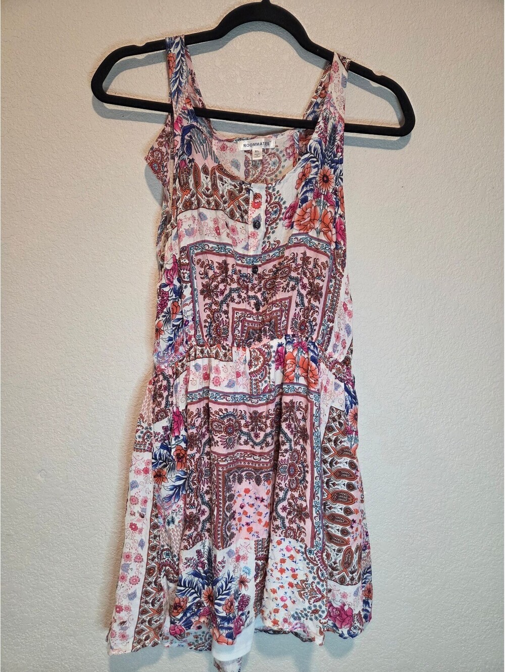 Roommates XL Floral Patchwork Sleeveless Summer Dress